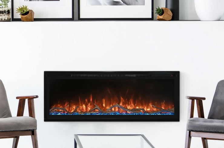 Modern Flames Spectrum Slimline Wall Mount/Recessed 50" Electric Fireplace SPS-50B - Fire Pit Oasis
