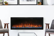 Modern Flames Spectrum Slimline Wall Mount/Recessed 74" Electric Fireplace SPS-74B - Fire Pit Oasis