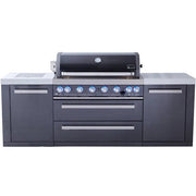 Mont Alpi 805 Black Stainless Steel Island - Outdoor Kitchen - MAi805-BSS - Fire Pit Oasis