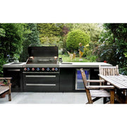 Mont Alpi 805 Black Stainless Steel Island with Beverage Center - Outdoor Kitchen - MAi805-BSSBEV - Fire Pit Oasis