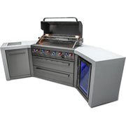 Mont Alpi 805 Deluxe Island with 45 Degree Corners and Fridge Cabinet MAi805-D45FC - Fire Pit Oasis
