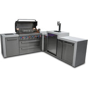 Mont Alpi 805 Deluxe Island with a 90 Degree Corner and Kegerator - MAi805-D90KEG - Fire Pit Oasis