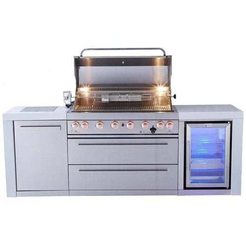 Mont Alpi 805 Deluxe Island with Fridge Cabinet - Outdoor Kitchen - MAi805-DFC - Fire Pit Oasis