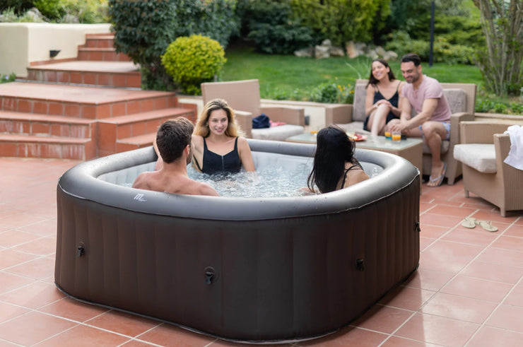 Mspa Vito, Urban Series, Inflatable Hot Tub & Spa, 132 Jets, 700w Massage Air Blower, 1350w Water Heater, One Piece Easy Install, 4+2 Persons, Square - Fire Pit Oasis