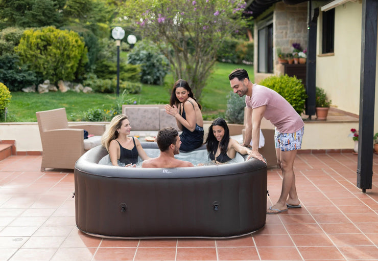 Mspa Vito, Urban Series, Inflatable Hot Tub & Spa, 132 Jets, 700w Massage Air Blower, 1350w Water Heater, One Piece Easy Install, 4+2 Persons, Square - Fire Pit Oasis