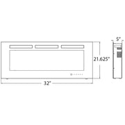 Napoleon 32-In Allure Wall Mount Electric Fireplace- NEFL32FH - Fire Pit Oasis