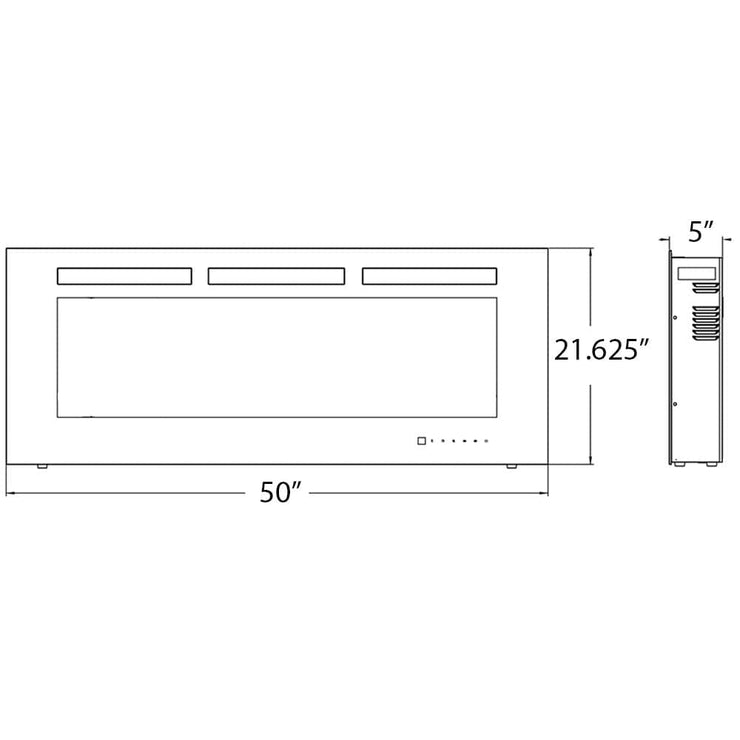 Napoleon 50-In Allure Wall Mount Electric Fireplace- NEFL50FH - Fire Pit Oasis