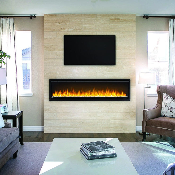 Napoleon 60-In Alluravision Slim Wall Mount Electric Fireplace - NEFL60CHS - Fire Pit Oasis