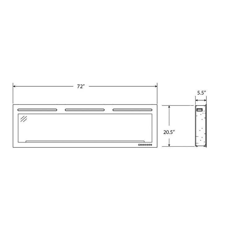 Napoleon 72-In PurView Wall Mount Electric Fireplace - Fire Pit Oasis