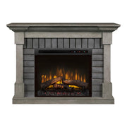Royce Electric Fireplace Mantel Package in Smoke Stack Grey - Fire Pit Oasis