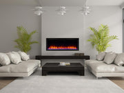 SimpliFire 50-in Allusion Platinum Wall Mount Electric Fireplace - Fire Pit Oasis