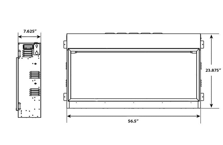 SimpliFire 55-in Scion Linear Built-In Electric Fireplace - Fire Pit Oasis