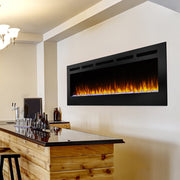SimpliFire 84-in Allusion Wall Mount Electric Fireplace - Fire Pit Oasis