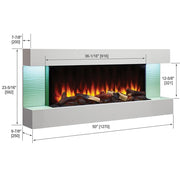 SimpliFire Format Floating Mantel Wall Mount Electric Fireplace - Fire Pit Oasis