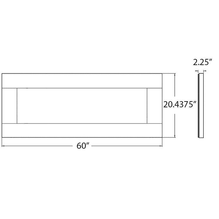 Stainless Steel Trim for Napoleon 60-in Clearion Elite Electric Fireplace - Fire Pit Oasis