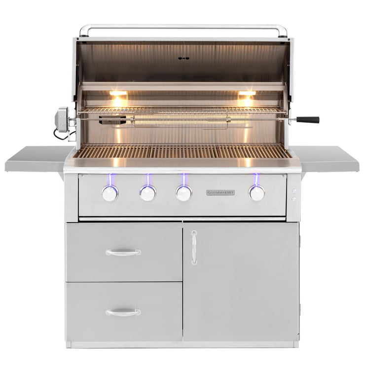 Summerset Alturi 42-Inch 3-Burner Propane Gas Grill With Stainless Steel Burners & Rotisserie - ALT42T-LP - Fire Pit Oasis