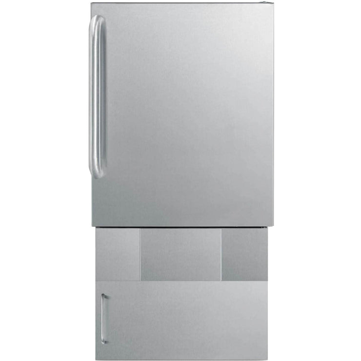 Summit 10 Lb. 15-Inch Outdoor Rated Ice Maker With Cabinet - BIM24OSBase34 - Fire Pit Oasis