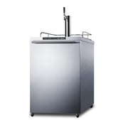 Summit 24-Inch 5.6 Cu. Ft. Outdoor Rated Single Tap Beer Dispenser / Kegerator- Stainless Steel - SBC635MOSHH - Fire Pit Oasis