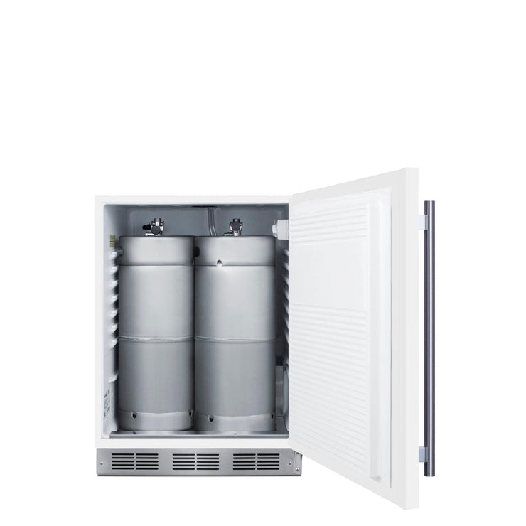 Summit 24-Inch ADA Compliant Outdoor Rated DIY Beer Dispenser / Kegerator - SBC58WHBIADANK - Fire Pit Oasis