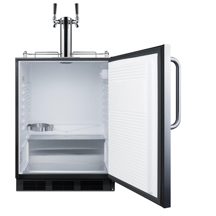 Summit ADA Compliant Outdoor Rated Double Tap Beer Dispenser / Kegerator - SBC58BSSBIOSADA - Fire Pit Oasis