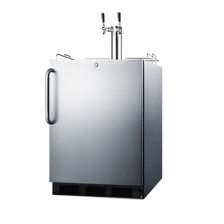Summit ADA Compliant Outdoor Rated Double Tap Beer Dispenser / Kegerator - SBC58BSSBIOSADA - Fire Pit Oasis