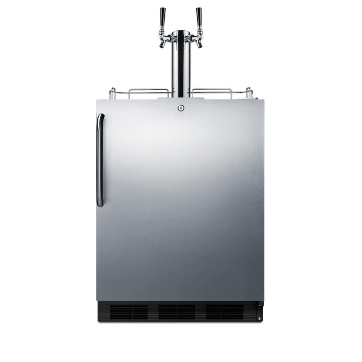 Summit ADA Compliant Outdoor Rated Double Tap Beer Dispenser / Kegerator - SBC58BSSBIOSADA - Fire Pit Oasis