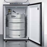 Summit Commercial 24-Inch 5.6 Cu. Ft. Outdoor Rated DIY Tap Beer Dispenser / Kegerator - Horizontal Handle - SBC635MOS7NKHH - Fire Pit Oasis