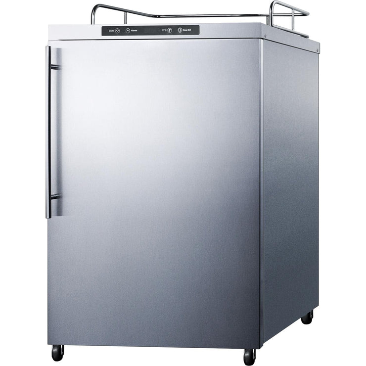 Summit Commercial 24-Inch 5.6 Cu. Ft. Outdoor Rated DIY Tap Beer Dispenser / Kegerator - Professional Handle - SBC635MOS7NKHV - Fire Pit Oasis