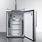 Summit Commercial 24-Inch 5.6 Cu. Ft. Outdoor Rated Single Tap Beer Dispenser / Kegerator - Professional Handle - SBC635MOS7HV - Fire Pit Oasis