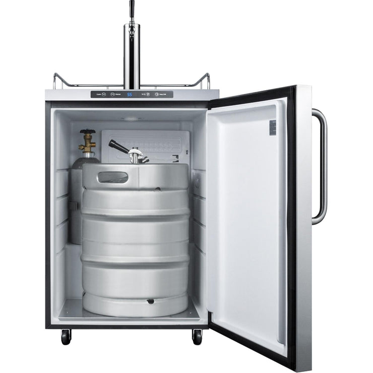 Summit Commercial 24-Inch 5.6 Cu. Ft. Outdoor Rated Single Tap Beer Dispenser / Kegerator - SBC635MOS7 - Fire Pit Oasis