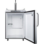 Summit Commercial 24-Inch 5.6 Cu. Ft. Outdoor Rated Single Tap Beer Dispenser / Kegerator - SBC635MOS7 - Fire Pit Oasis