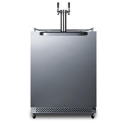 Summit Commercial Outdoor Rated Double Tap Beer Dispenser / Kegerator - SBC696OSTWIN - Fire Pit Oasis