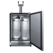 Summit Commercial Outdoor Rated Double Tap Beer Dispenser / Kegerator - SBC696OSTWIN - Fire Pit Oasis