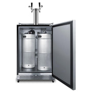 Summit Commercial Outdoor Rated Double Tap Beer Dispenser / Kegerator w/ TapLock - SBC696OSTWINTL - Fire Pit Oasis