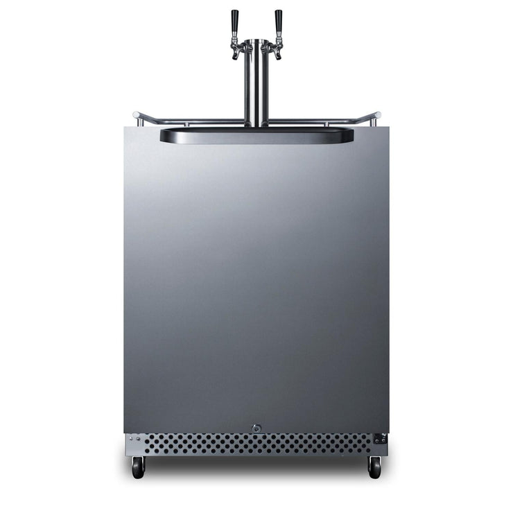 Summit Commercial Outdoor Rated Double Tap Cold Brew Coffee Dispenser / Kegerator - SBC696OSCFTWIN - Fire Pit Oasis