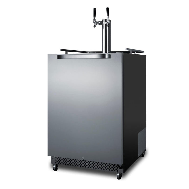 Summit Commercial Outdoor Rated Double Tap Cold Brew Coffee Dispenser / Kegerator - SBC696OSCFTWIN - Fire Pit Oasis
