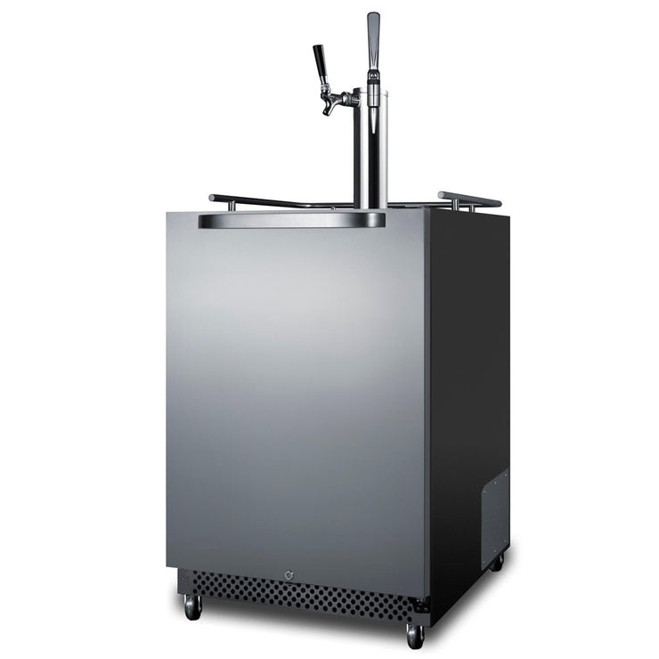 Summit Commercial Outdoor Rated Double Tap Cold Brew Nitro & Flat Coffee Dispenser / Kegerator - SBC696OSCMTWIN - Fire Pit Oasis
