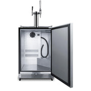 Summit Commercial Outdoor Rated Double Tap Cold Brew Nitro & Flat Coffee Dispenser / Kegerator - SBC696OSCMTWIN - Fire Pit Oasis