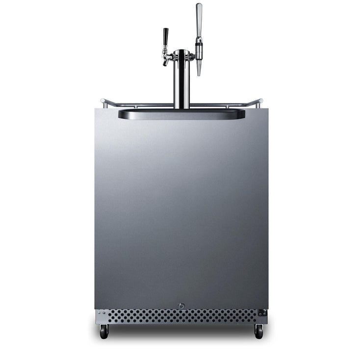 Summit Commercial Outdoor Rated Double Tap Cold Brew Nitro & Flat Coffee Dispenser / Kegerator - SBC696OSCMTWIN - Fire Pit Oasis