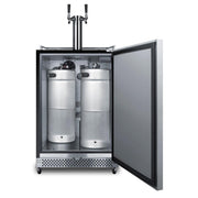 Summit Commercial Outdoor Rated Double Tap Wine Dispenser / Kegerator - SBC696OSWKDTWIN - Fire Pit Oasis