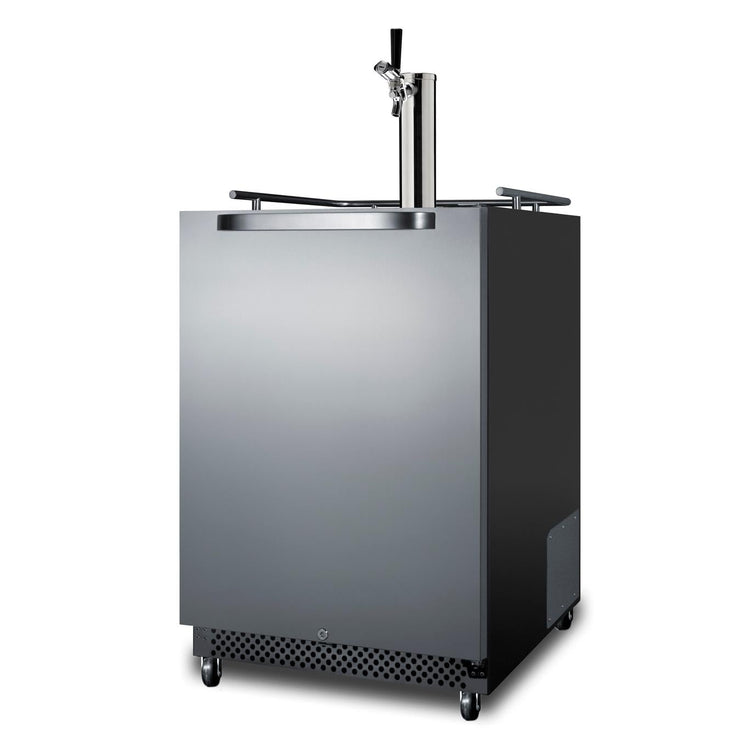 Summit Commercial Outdoor Rated Single Tap Beer Dispenser / Kegerator w/ TapLock - SBC696OSTL - Fire Pit Oasis