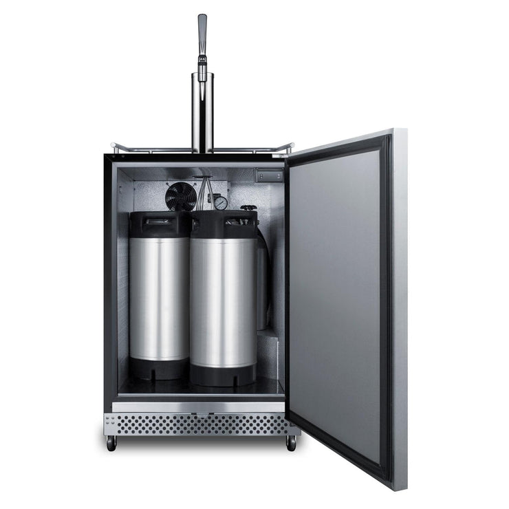 Summit Commercial Outdoor Rated Single Tap Cold Brew Nitro Coffee Dispenser / Kegerator- SBC696OSNCF - Fire Pit Oasis