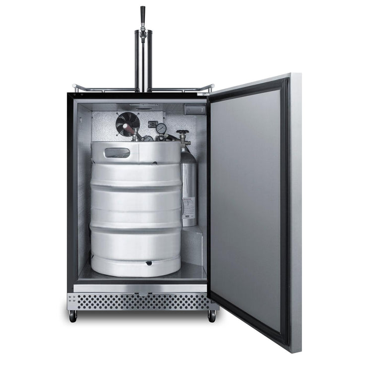 Summit Commercial Outdoor Rated Single Tap Wine Dispenser / Kegerator - SBC696OSWKD - Fire Pit Oasis