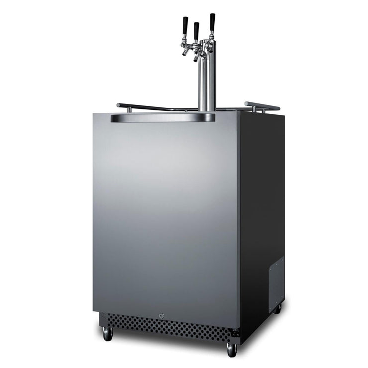 Summit Commercial Outdoor Rated Triple Tap Beer Dispenser / Kegerator - SBC696OSTRIPLE - Fire Pit Oasis