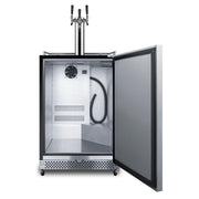 Summit Commercial Outdoor Rated Triple Tap Beer Dispenser / Kegerator - SBC696OSTRIPLE - Fire Pit Oasis
