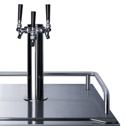 Summit Commercial Outdoor Rated Triple Tap Beer Dispenser / Kegerator w/ Shelves- SBC683OSTRIPLE - Fire Pit Oasis