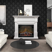 Sussex Electric Fireplace Mantel Package in White - Fire Pit Oasis
