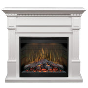 Sussex Electric Fireplace Mantel Package in White - Fire Pit Oasis