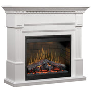 Sussex Electric Fireplace Mantel Package in White - Fire Pit Oasis
