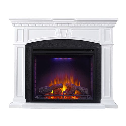 Taylor Electric Fireplace Mantel Package in White- NEFP33-0214W - Fire Pit Oasis